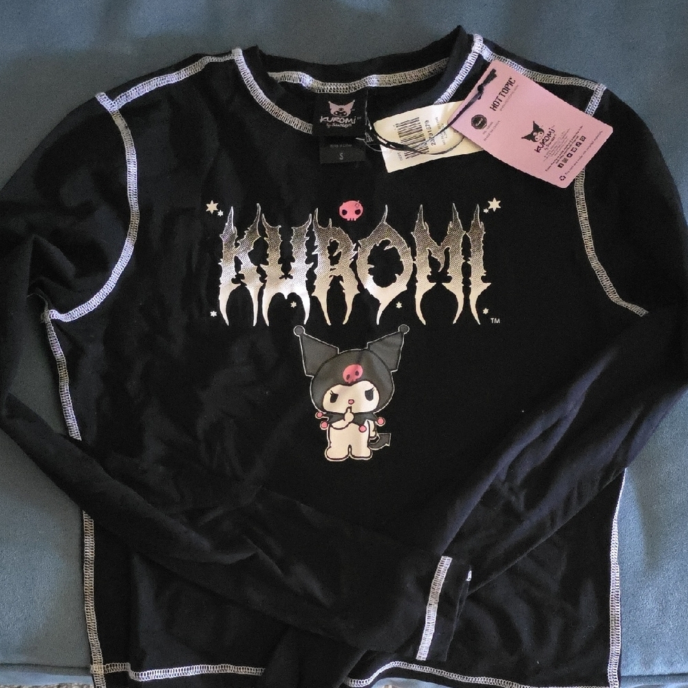 Black Long Sleeve Tee with Graphic Design